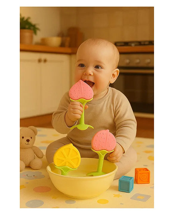 KIDS BASIC Bpa Free 100 % Silicone Fruit Shape Teether And Fruit Feeder