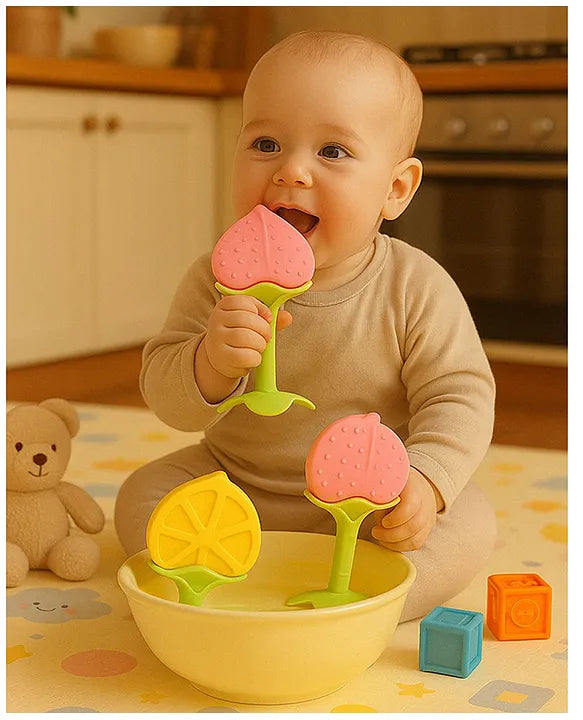 KIDS BASIC Bpa Free 100 % Silicone Fruit Shape Teether And Fruit Feeder