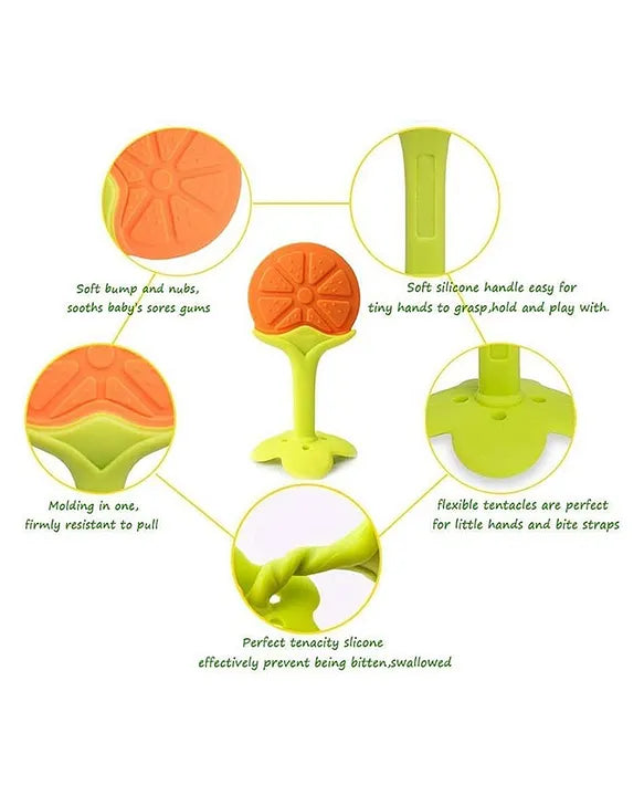 KIDS BASIC Bpa Free 100 % Silicone Fruit Shape Teether And Fruit Feeder