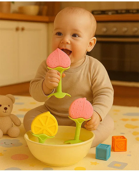 KIDS BASIC Bpa Free 100 % Silicone Fruit Shape Teether And Fruit Feeder