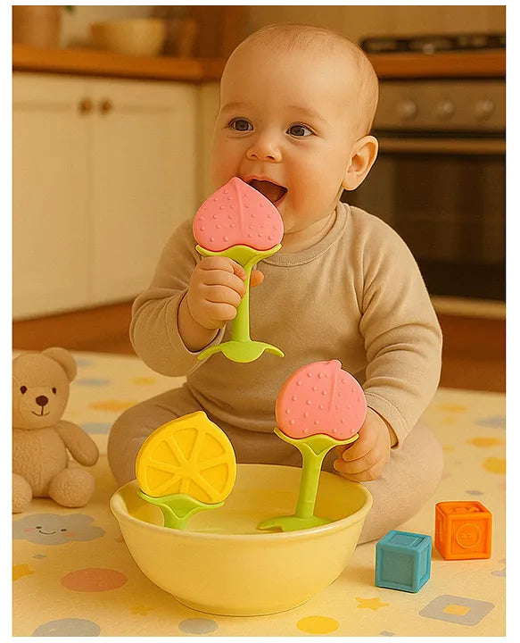 KIDS BASIC Bpa Free 100 % Silicone Fruit Shape Teether And Fruit Feeder