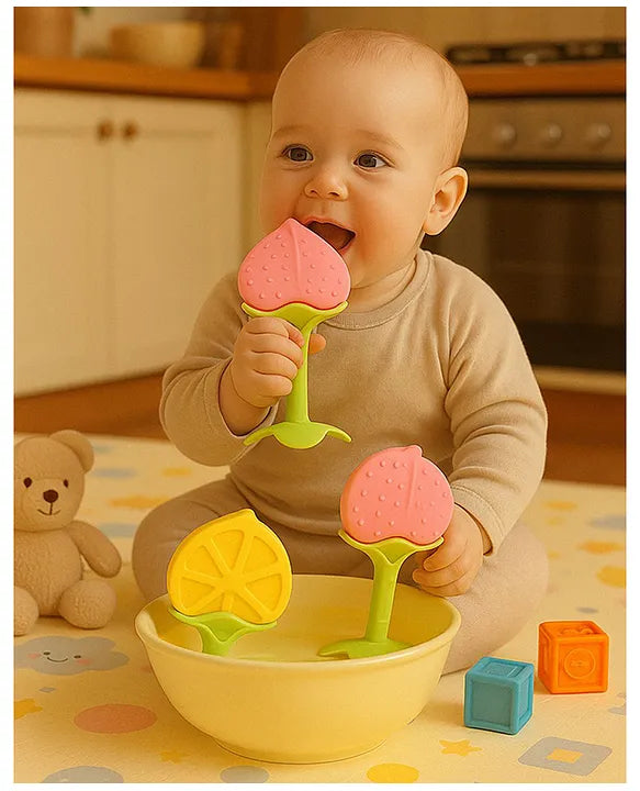 KIDS BASIC Bpa Free 100 % Silicone Fruit Shape Teether And Fruit Feeder