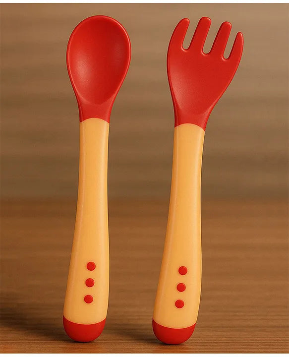 KIDS BASIC Feed with Ease Heat Sensitive Baby Feeding Spoon, Bpa Free, 3 Months+