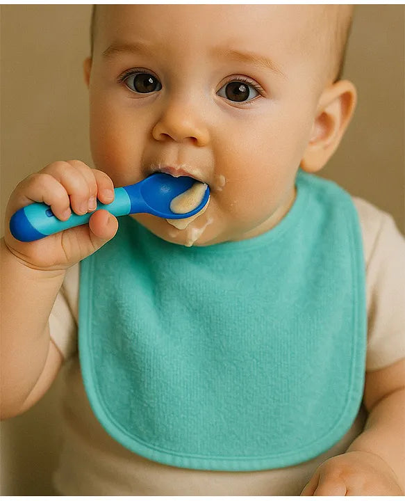 KIDS BASIC Feed with Ease Heat Sensitive Baby Feeding Spoon, Bpa Free, 3 Months+