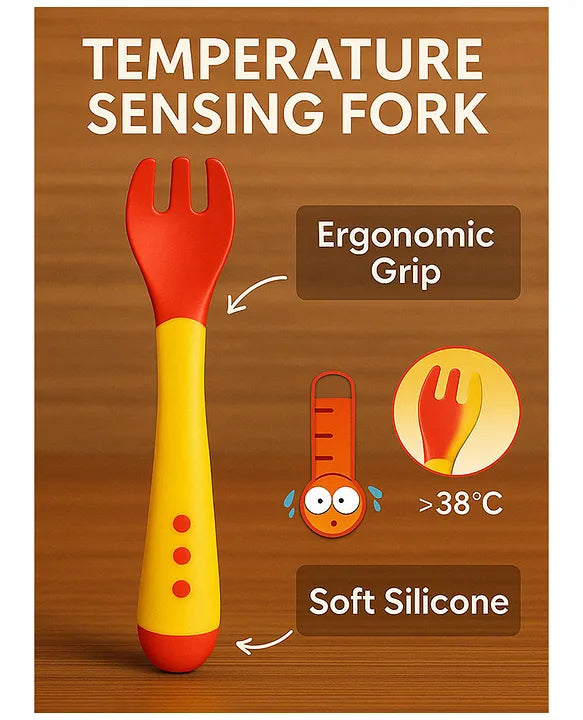 KIDS BASIC Feed with Ease Heat Sensitive Baby Feeding Spoon, Bpa Free, 3 Months+