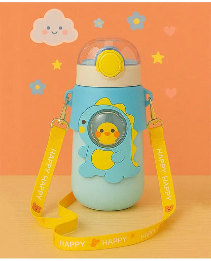 KIDS BASIC Cat Water Bottle, Flip Lid, Water Bottle Hot and Cold, Leakproof Sport BPA Free ,Water Jug for School Travel 500ml