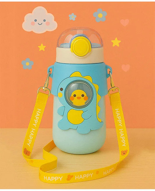 KIDS BASIC Cat Water Bottle, Flip Lid, Water Bottle Hot and Cold, Leakproof Sport BPA Free ,Water Jug for School Travel 500ml