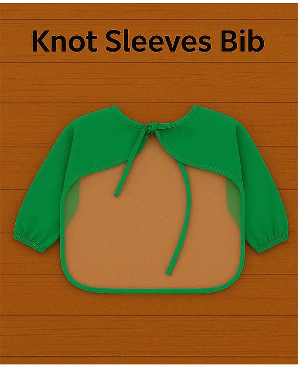 KIDS BASIC Long Sleeve Bibs, Waterproof Baby Bibs, Toddler Sleeved Bib, Baby Smock for Eating Feeding