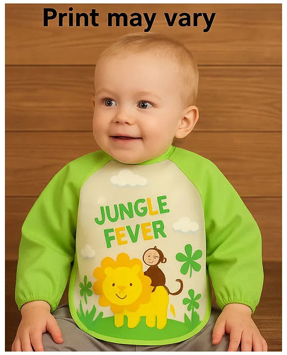 KIDS BASIC Long Sleeve Bibs, Waterproof Baby Bibs, Toddler Sleeved Bib, Baby Smock for Eating Feeding