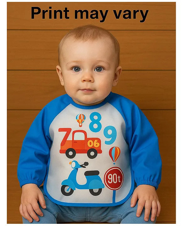 KIDS BASIC Long Sleeve Bibs, Waterproof Baby Bibs, Toddler Sleeved Bib, Baby Smock for Eating Feeding