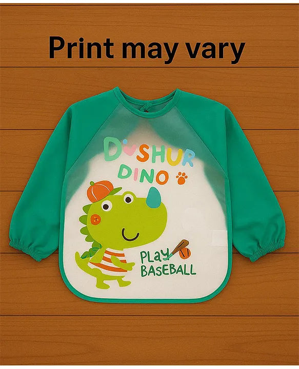 KIDS BASIC Long Sleeve Bibs, Waterproof Baby Bibs, Toddler Sleeved Bib, Baby Smock for Eating Feeding