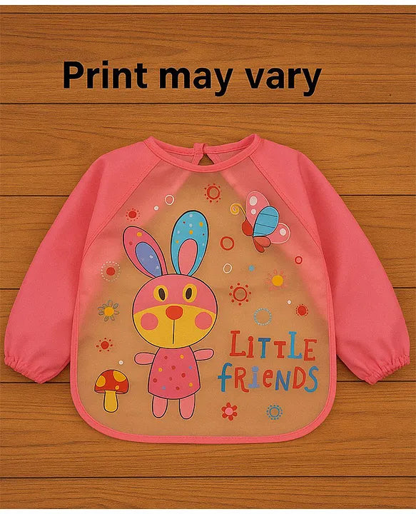 KIDS BASIC Long Sleeve Bibs, Waterproof Baby Bibs, Toddler Sleeved Bib, Baby Smock for Eating Feeding