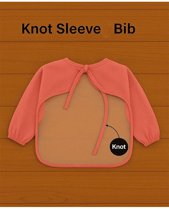 KIDS BASIC Long Sleeve Bibs, Waterproof Baby Bibs, Toddler Sleeved Bib, Baby Smock for Eating Feeding