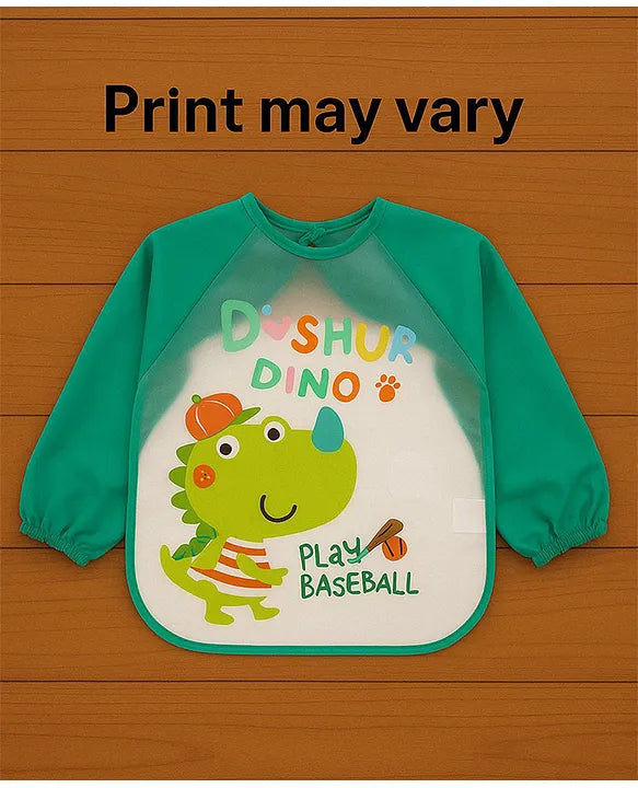 KIDS BASIC Long Sleeve Bibs, Waterproof Baby Bibs, Toddler Sleeved Bib, Baby Smock for Eating Feeding