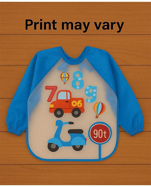 KIDS BASIC Long Sleeve Bibs, Waterproof Baby Bibs, Toddler Sleeved Bib, Baby Smock for Eating Feeding