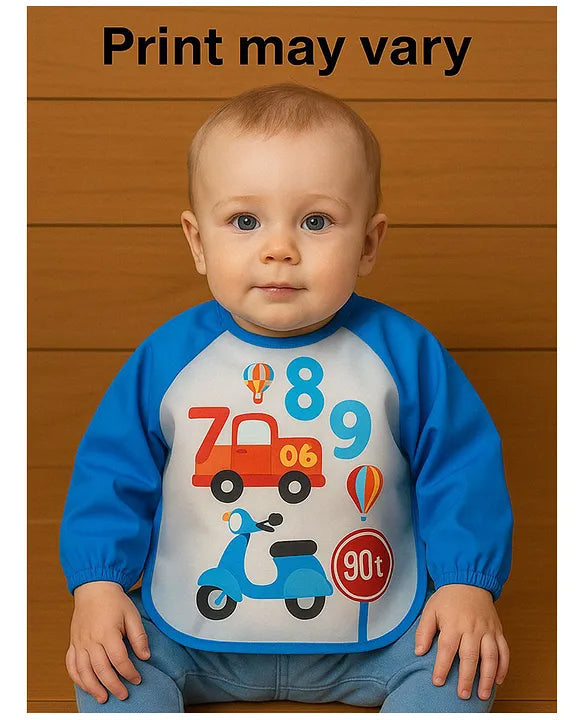 KIDS BASIC Long Sleeve Bibs, Waterproof Baby Bibs, Toddler Sleeved Bib, Baby Smock for Eating Feeding