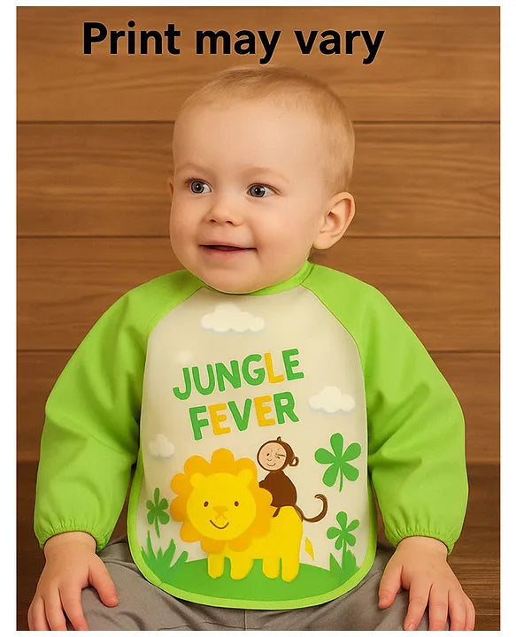 KIDS BASIC Long Sleeve Bibs, Waterproof Baby Bibs, Toddler Sleeved Bib, Baby Smock for Eating Feeding
