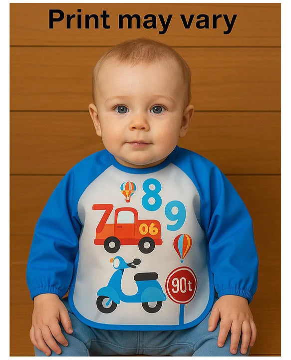 KIDS BASIC Long Sleeve Bibs, Waterproof Baby Bibs, Toddler Sleeved Bib, Baby Smock for Eating Feeding