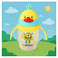 KIDS BASIC Baby Premium Duck Feeding Sipper With Straw & Handle For Grip- 350 ml - Grey