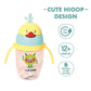 KIDS BASIC Baby Premium Duck Feeding Sipper With Straw & Handle For Grip- 350 ml - Grey