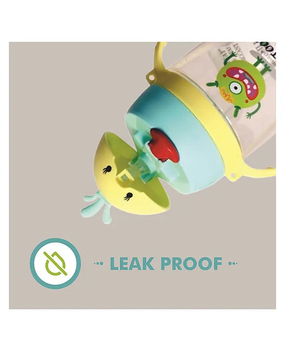 KIDS BASIC Baby Premium Duck Feeding Sipper With Straw & Handle For Grip- 350 ml - Grey