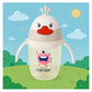 KIDS BASIC Baby Premium Duck Feeding Sipper With Straw & Handle For Grip- 350 ml - Grey