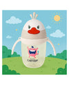 KIDS BASIC Baby Premium Duck Feeding Sipper With Straw & Handle For Grip- 350 ml - Grey