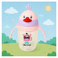 KIDS BASIC Baby Premium Duck Feeding Sipper With Straw & Handle For Grip- 350 ml - Grey