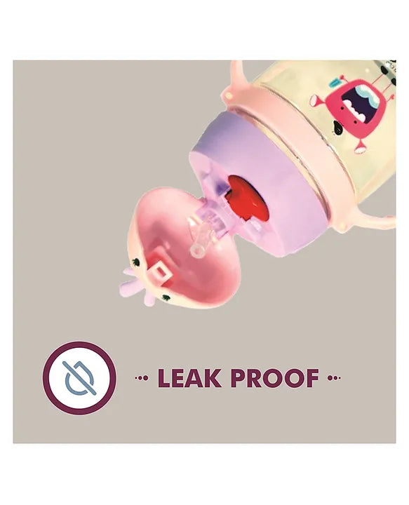 KIDS BASIC Baby Premium Duck Feeding Sipper With Straw & Handle For Grip- 350 ml - Grey