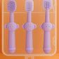 KIDS BASIC Baby Toothbrush 3 In 1 Silicone Toothbrush Set