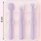 KIDS BASIC Baby Toothbrush 3 In 1 Silicone Toothbrush Set