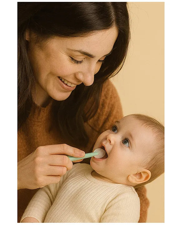 KIDS BASIC Baby Toothbrush 3 In 1 Silicone Toothbrush Set