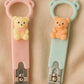 Totilo Baby Nail Clipper with Bear Design, Safe Stainless Steel Blades with Ring - Pink & Green (PACK OF 2)