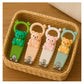Totilo Baby Nail Clipper with Bear Design, Safe Stainless Steel Blades with Ring - Pink & Green (PACK OF 2)
