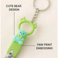 Totilo Baby Nail Clipper with Bear Design, Safe Stainless Steel Blades with Ring - Pink & Green (PACK OF 2)