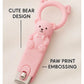 Totilo Baby Nail Clipper with Bear Design, Safe Stainless Steel Blades with Ring - Pink & Green (PACK OF 2)
