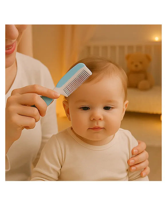 KIDS BASIC Baby Hair Comb & Brush Set | Soft Natural Bristles Brush