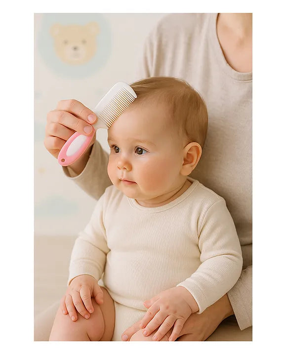 KIDS BASIC Baby Hair Comb & Brush Set | Soft Natural Bristles Brush