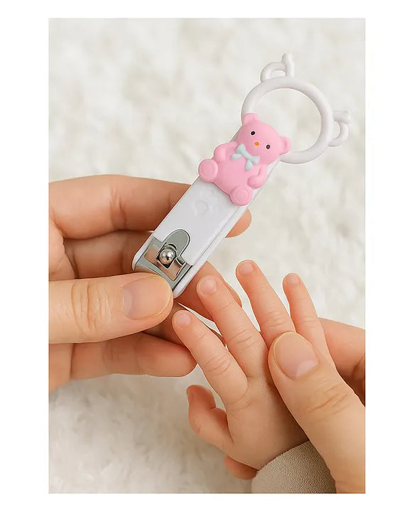 KIDS BASIC Baby Soft Bristle Hair Brush Comb Set with Cute Nail Clipper - Blue