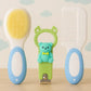 KIDS BASIC Baby Soft Bristle Hair Brush Comb Set with Cute Nail Clipper - Pink & Pink
