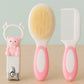 KIDS BASIC Baby Soft Bristle Hair Brush Comb Set with Cute Nail Clipper - Blue