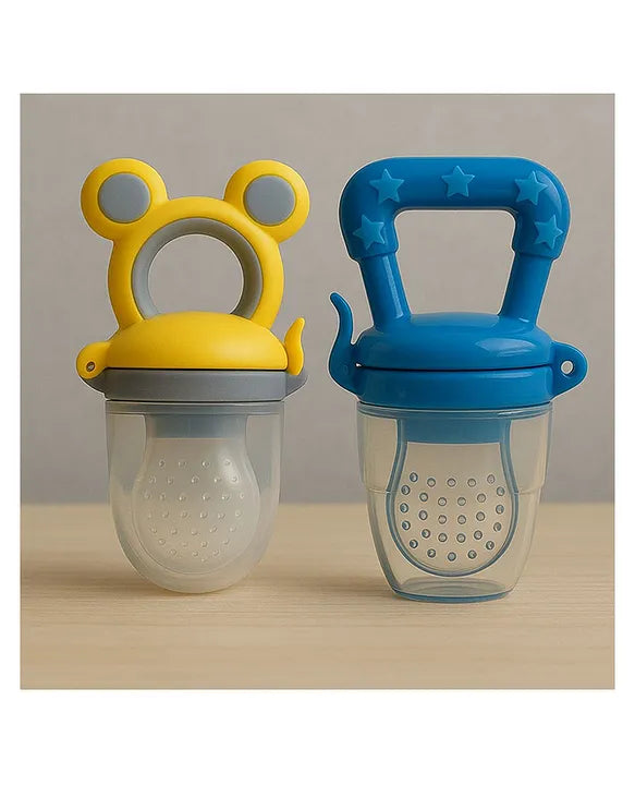 KIDS BASIC Premium Silicone Baby Mickey Nibbler Fruit & Food Feeder - (Pack of 2)