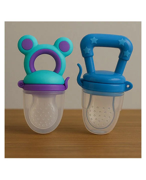 KIDS BASIC Premium Silicone Baby Mickey Nibbler Fruit & Food Feeder - (Pack of 2)