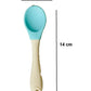 KIDS BASIC Silicone Spoon With Plastic Handle, BPA Free Spoon For Baby, Infants - Pink & Green (Pack of 2)