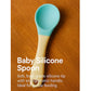 KIDS BASIC Silicone Spoon With Plastic Handle, BPA Free Spoon For Baby, Infants - Pink & Green (Pack of 2)