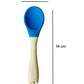 KIDS BASIC Silicone Spoon With Plastic Handle, BPA Free Spoon For Baby, Infants - Blue, Green & Pink (Pack of 3)