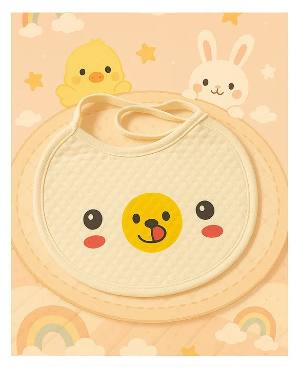 KIDS BASIC Baby Knot-Tie Printed Bibs - Blue & Pink (Pack of 6)