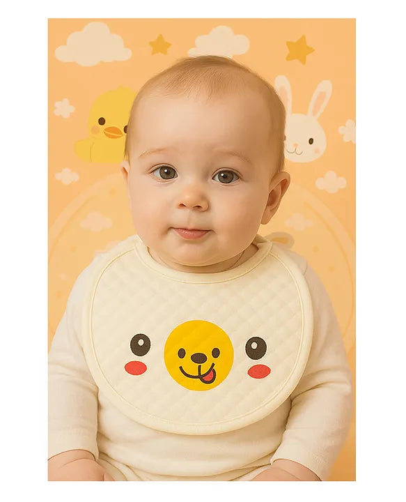 KIDS BASIC Baby Knot-Tie Printed Bibs - Blue & Pink (Pack of 6)