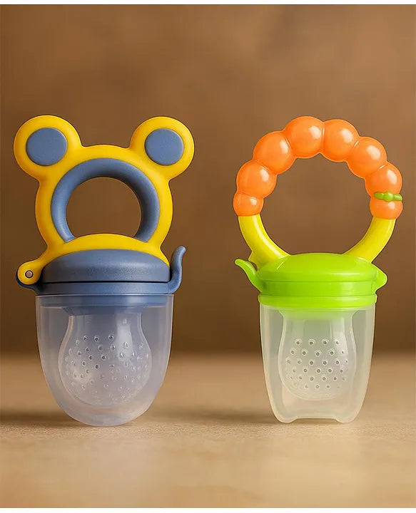 KIDS BASIC Premium Silicone Fruit Mickey Nibbler & Rattle Nibbler  (Pack of 2)