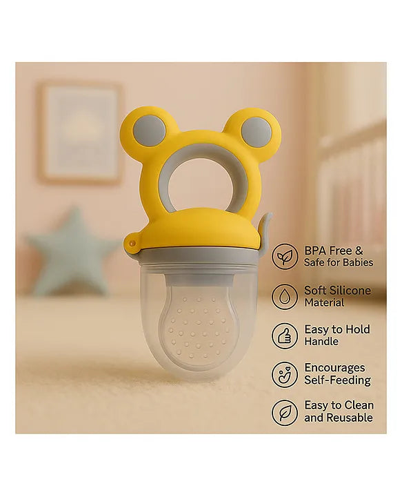 KIDS BASIC Premium Silicone Fruit Mickey Nibbler & Rattle Nibbler  (Pack of 2)